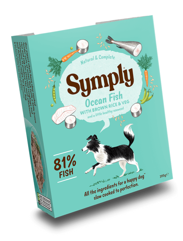 Symply Fish Rice Veg Wet Dog Food Trays 7 395g 1
