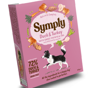 Symply Turkey Duck Rice Wet Dog Food Trays 7 X 395g 1