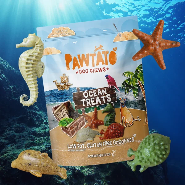 Pawtato Ocean Treats Small Vegan Dog Chews P