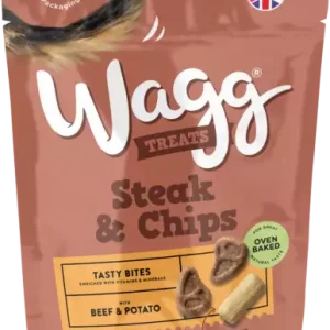 Wagg Steak Chips Treats 125g