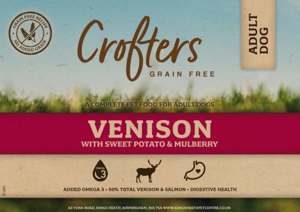 Crofters Grain Free Adult Vension Sweet Potato & Mulberry